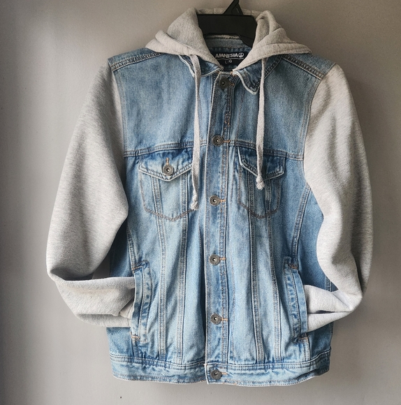 Amnesia Denim Sweatshirt Jacket - Picture 9 of 16